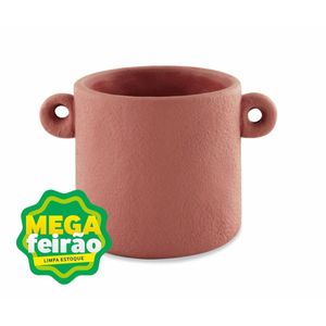 Cachepot Mart Collection 12841 Cimento Terracota