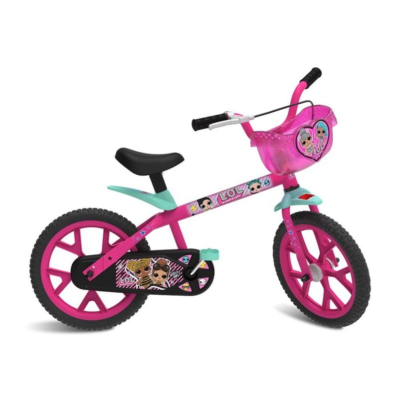 BICICLETA-ARO-14-INFANTIL-BANDEIRANTE-LOL-ROSA