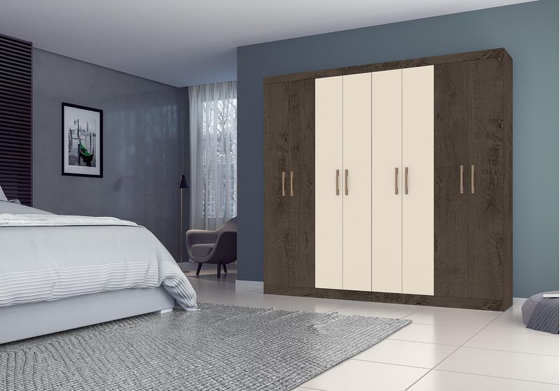 GUARDA-ROUPA---ROUPEIRO-8-PORTAS-PETROPOLIS-ATUALLE-COFFEE-RUSTICO-NATURA-E-OFF-WHITE