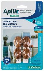 GANCHO-ORDENE-APLIK-PLASTICO-COM-ADESIVO-OR30131-OVAL-P-4-PECAS-MADEIRA