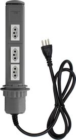 MINI-TOTEM-QTMOV-DUTOTEC-PARA-MESA-MANUAL-3-TOMADAS-ELETRICA--NBR-10A-CINZA