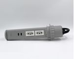 Mini-Totem-Torre-Tomada-Dutotec-Para-Mesa-Manual-2-Tomadas-Eletrica-10A---2-Usb-Cinza
