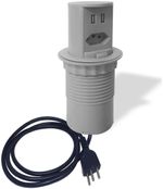 Mini-Totem-Torre-Tomada-Dutotec-Para-Mesa-Manual-Pop-1-Tomada-10A---2-Usb-Cinza