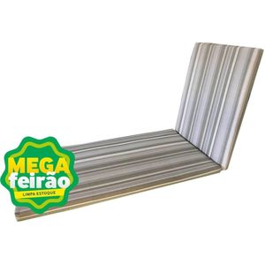 Almofada Expreguiçadeira Externa RD 4cm Verde Listrado e Verde Liso