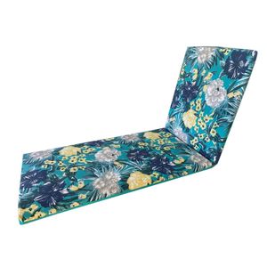 Almofada Expreguiçadeira Externa RD 2cm Verde Floral Liso Tifany