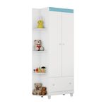 GUARDA-ROUPA---ROUPEIRO-INFANTIL-2-PORTAS-1-GAVETA-GUTTI-ESTRELA-BRANCO