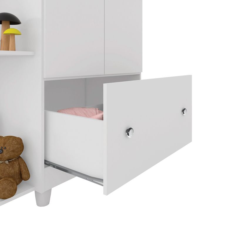 GUARDA-ROUPA---ROUPEIRO-INFANTIL-2-PORTAS-1-GAVETA-GUTTI-ESTRELA-BRANCO