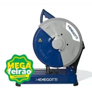 Serra Policorte de Bancada Elétrica Menegotti MSC-2200 Monofásico 14" 2200W 110V Acompanha 1 Disco de Corte