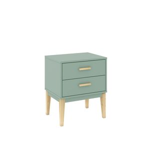 Mesa de Cabeceira 2 Gavetas Legno Móvelbento Oliva