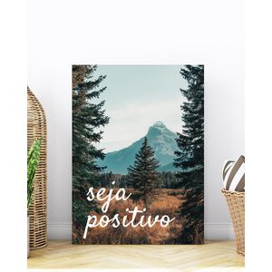 Placa Decorativa Illuminato Seja Positivo 21x29,7x0,6cm