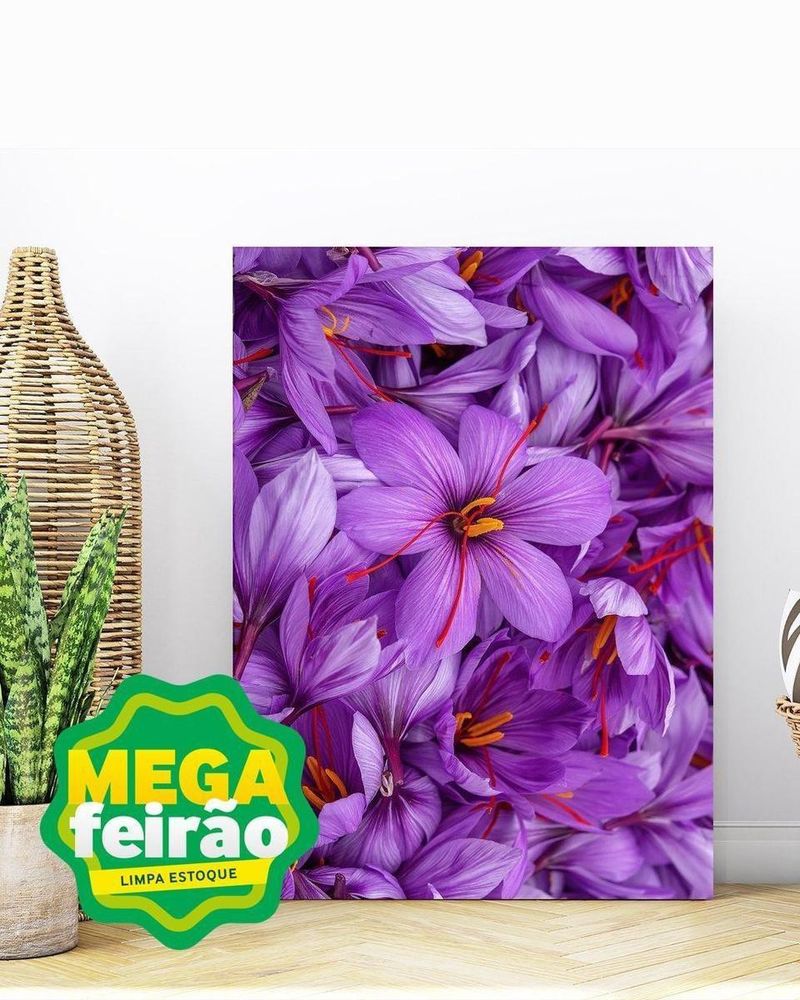 Placa-Decorativa-Illuminato-Flores-Roxas-21x297x06cm