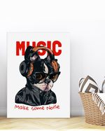 PLACA-DECORATIVA-ILLUMINATO-DOG-MUSIC-21X297X06CM