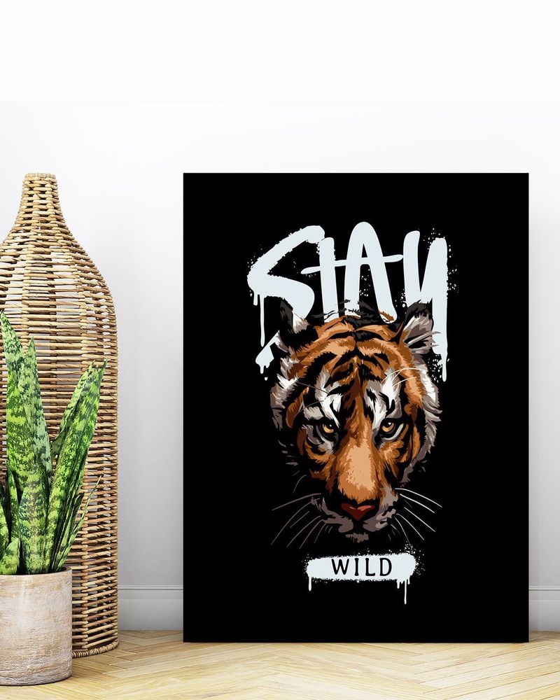 PLACA-DECORATIVA-ILLUMINATO-TIGRE-STAY-WILD-21X297X06CM
