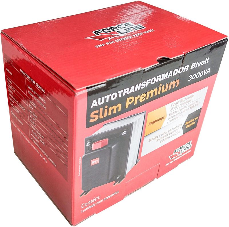 AUTOTRANSFORMADOR-FORCE-LINE-SLIM-PREMIUM-3000VA-BIVOLT