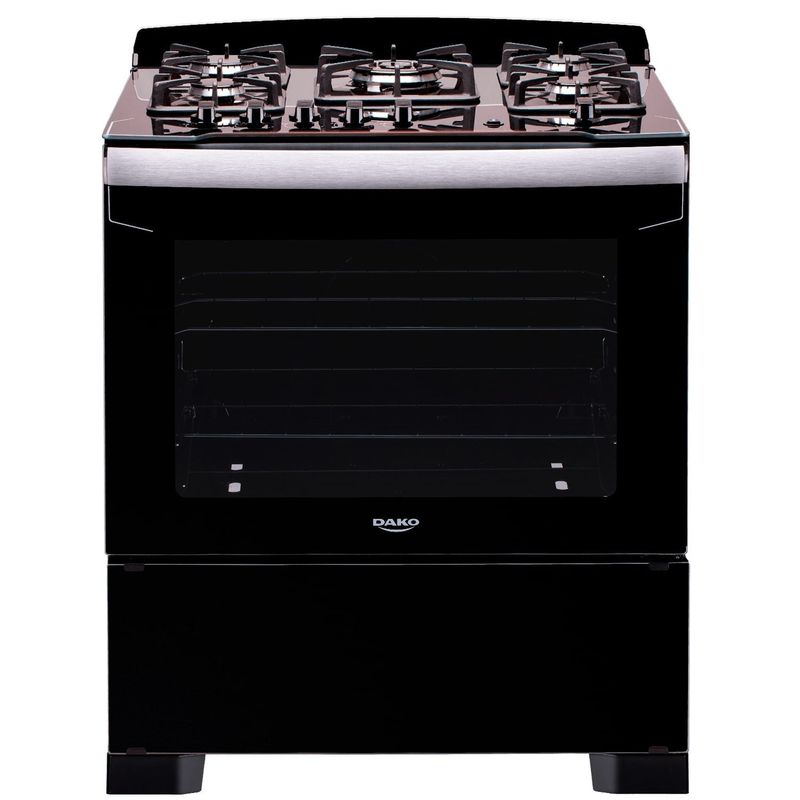 FOGAO-A-GAS-DE-PISO-5-BOCAS-DAKO-DIPLOMATA-COM-ACENDIMENTO-AUTOMATICO-PRETO-BIVOLT