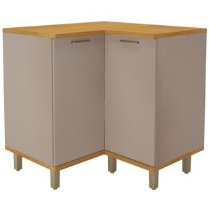 Balcão de Canto 2 Portas Paris Indekes Camurça 91,5cm