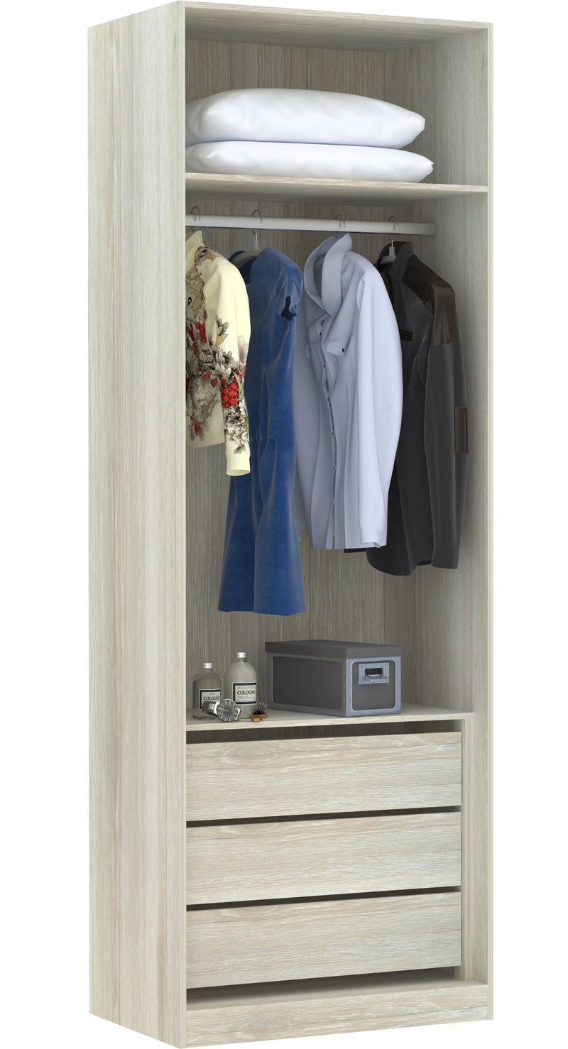 GUARDA-ROUPA---ROUPEIRO-2-PORTAS-COM-ESPELHO-3-GAVETAS-LUCIANE-LEGNO-CREMA-ALUMINIO-CHAMPAGNE-804X2360X560CM