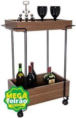 Carrinho-de-Bar-2-Andares-Metaltru-Preto-e-Castanho-Tannat