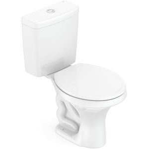 Vaso Sanitário com Caixa Acoplada Incepa/Roca Zip Ecoflush com Acessórios Acionamento Duplo Branco 3/6 Litros