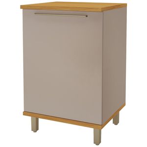 Balcão 1 Porta com Tampo Indekes Paris Camurça 60cm