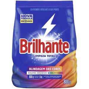 Sabão em Pó Brilhante Limpeza Total 800g