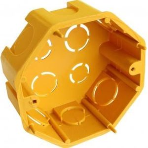 Caixa De Luz Plastilit Octogonal Amarela