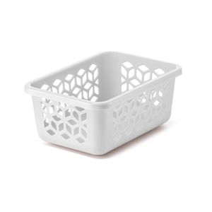 Cesto Organizador UZ Pequeno Plástico Branco 1,5L