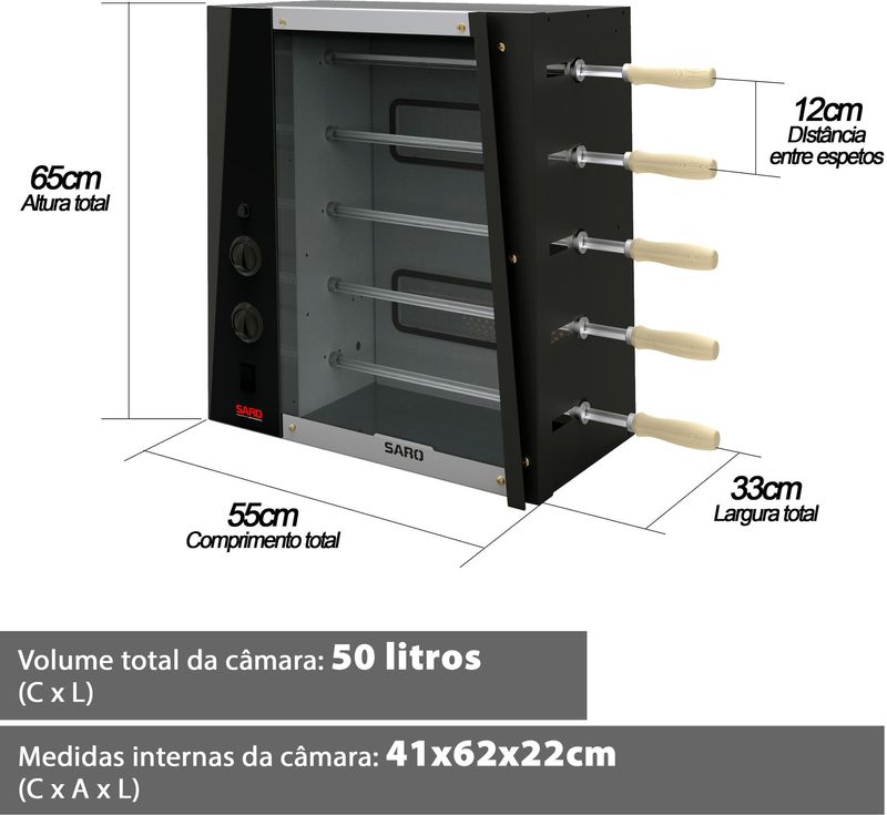 CHURRASQUEIRA-A-GAS-SARO-5-ESPETOS-ROTATIVOS-PRETA-CHRGLP