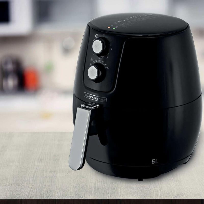 FRITADEIRA-ELETRICA---AIR-FRYER-BLACK-DECKER-AFM5-BR-5-LITROS-1400W-PRETO-110V