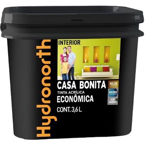 Tinta Acrílica Fosca Hydronorth Econômico Super Branco 3,6L