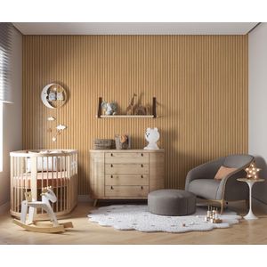 Papel de Parede Bobinex PP207 Madeira Ripa 52X950 Marrom