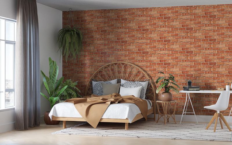 Papel-de-Parede-Bobinex-PP230-Murado-Tijolo-52x950-Marrom-e-Vermelho