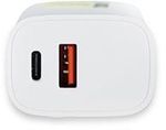CARREGADOR-PAREDE-DUAL-COMP-1-PORTA-TIPO-C-1-PORTA-USB-A-3.1A-20W-BRANCO