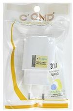 CARREGADOR-PAREDE-DUAL-COMP-1-PORTA-TIPO-C-1-PORTA-USB-A-3.1A-20W-BRANCO