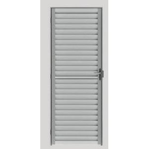 Porta de Alumínio de Giro Alumasa Veneziana 1 Folha 1139466 80x210cm Branco Direita
