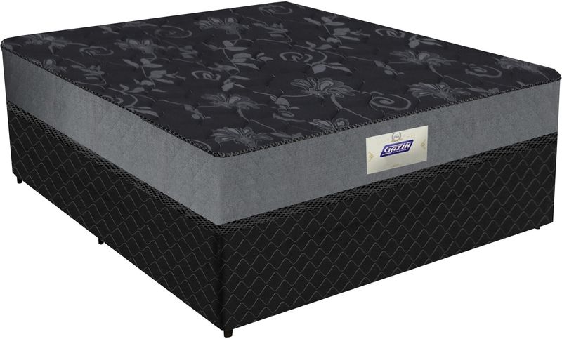 CAMA-BOX-CASAL-CONJUGADO-ESPUMA-D28-SUPREMO-GAZIN-CINZA-E-PRETO-138X188X41CM