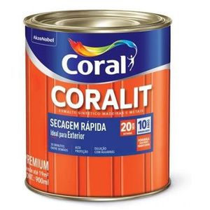 Tinta Esmalte Coralit Secagem Rápida Brilhante Verde Folha 750ml