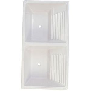 Tanque de Lavar Roupa Duplo Fibra de Vidro Marmorite Fiberblu Branco Grande 80 Litros