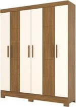 GUARDA-ROUPA---ROUPEIRO-6-PORTAS-HENN-NATURE-E-OFF-WHITE