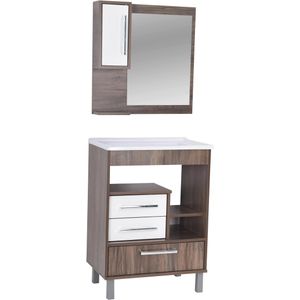 Conjunto de Móveis Para Banheiro Sander Rivera 60cm Cintra Branco