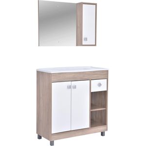 Conjunto de Móveis Para Banheiro Sander Moscou 80cm Cartagena Branco