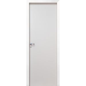 Porta de MDF Acabada Grantok 12cm 7974 75x214x12cm Branca Direita Marco Regulável De 12 A 15cm