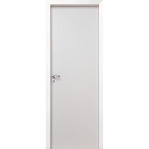 Porta de MDF Acabada Grantok 12cm 7975 75x214x12cm Branca Esquerda Marco Regulável De 12 A 15cm