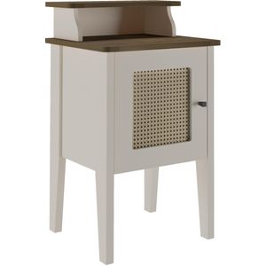 Mesa Lateral 1 Porta Charlotte Artely Pinho e Off White