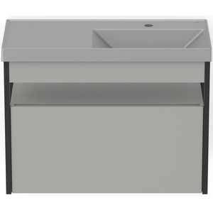 Conjunto de Móveis Para Banheiro Incepa/Roca com Lavatório Flow com 1 Gaveta Cinza 80x38cm