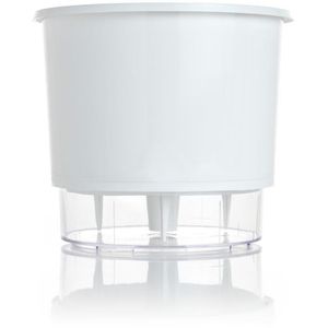 Vaso Autoirrigável Gourmet Raiz Branco 12,6x11,4cm