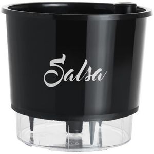 Vaso Autoirrigável Número 3 Gourmet Raiz Salsa Preto 16x14,3cm