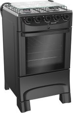 FOGAO-A-GAS-DE-PISO-4-BOCAS-MUELLER-MFI4BB-COM-ACENDIMENTO-AUTOMATICO-PRETO-FOSCO-BIVOLT