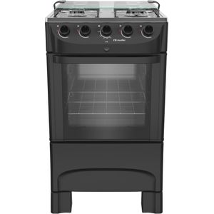 Fogão a Gás de Piso 4 Bocas Mueller MFI4BB Acendimento Automático Preto Fosco Bivolt