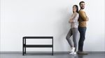 Estante-Decorativa-2-Prateleiras-Organize-Quadra-Preto-76x47x30cm